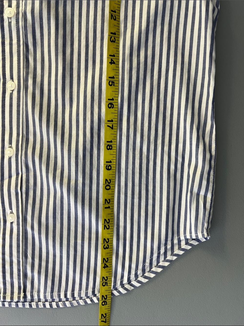 New Everlane THE MUST-HAVE SHIRT IN SILKY COTTON in Mariner Blue/ White Size 0 - Picture 11 of 14